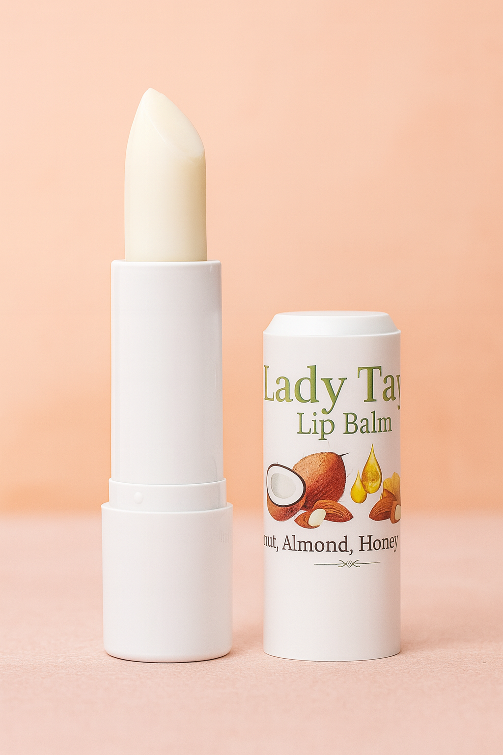 بالم لب ارگانیک Lady Taba | نرم و براق با موم عسل، روغن نارگیل و ویتامین E